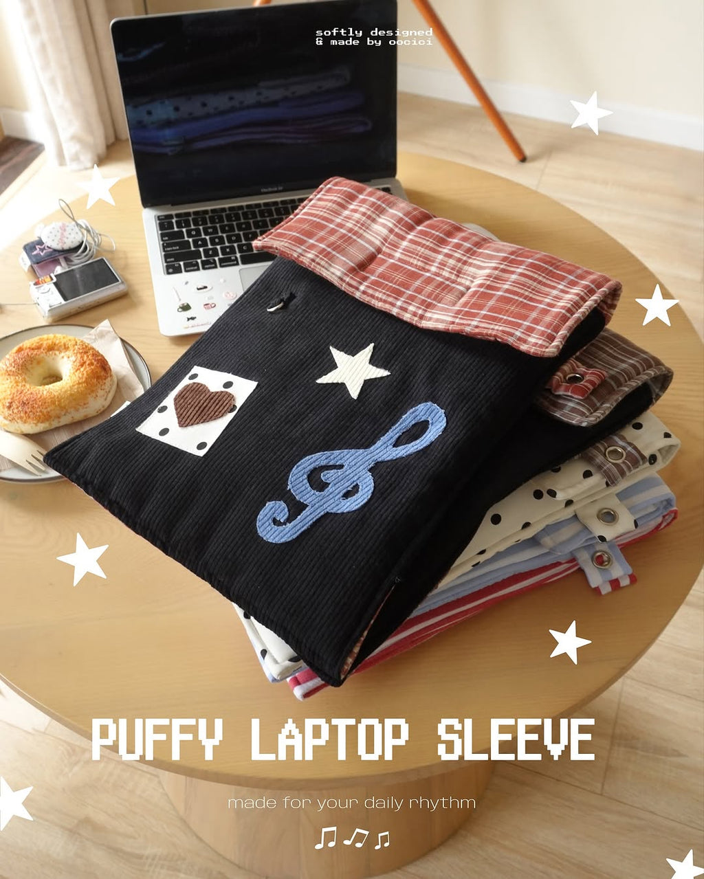 Puffy Laptop Sleeve - Túi laptop chần bông
