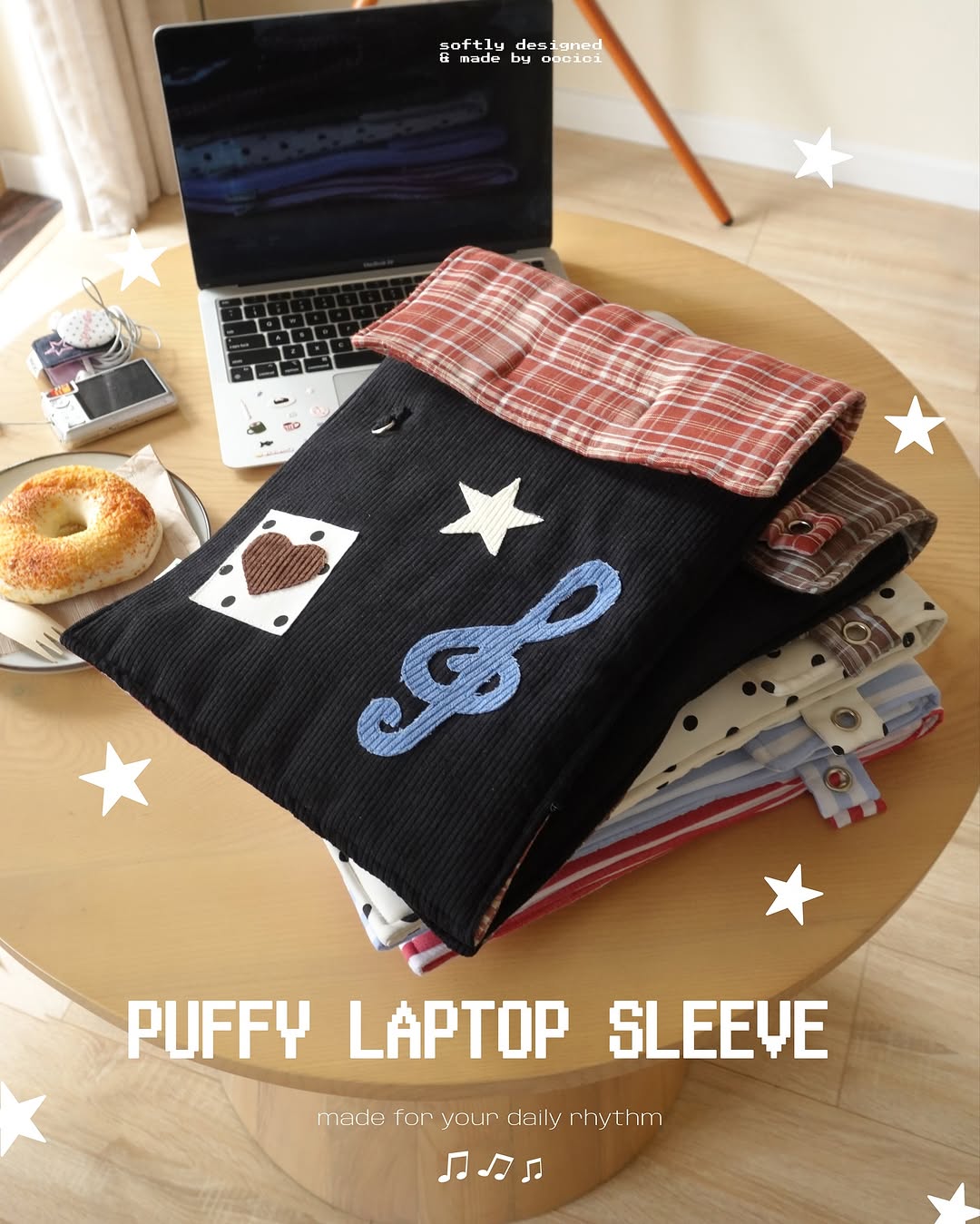 Puffy Laptop Sleeve - Túi laptop chần bông