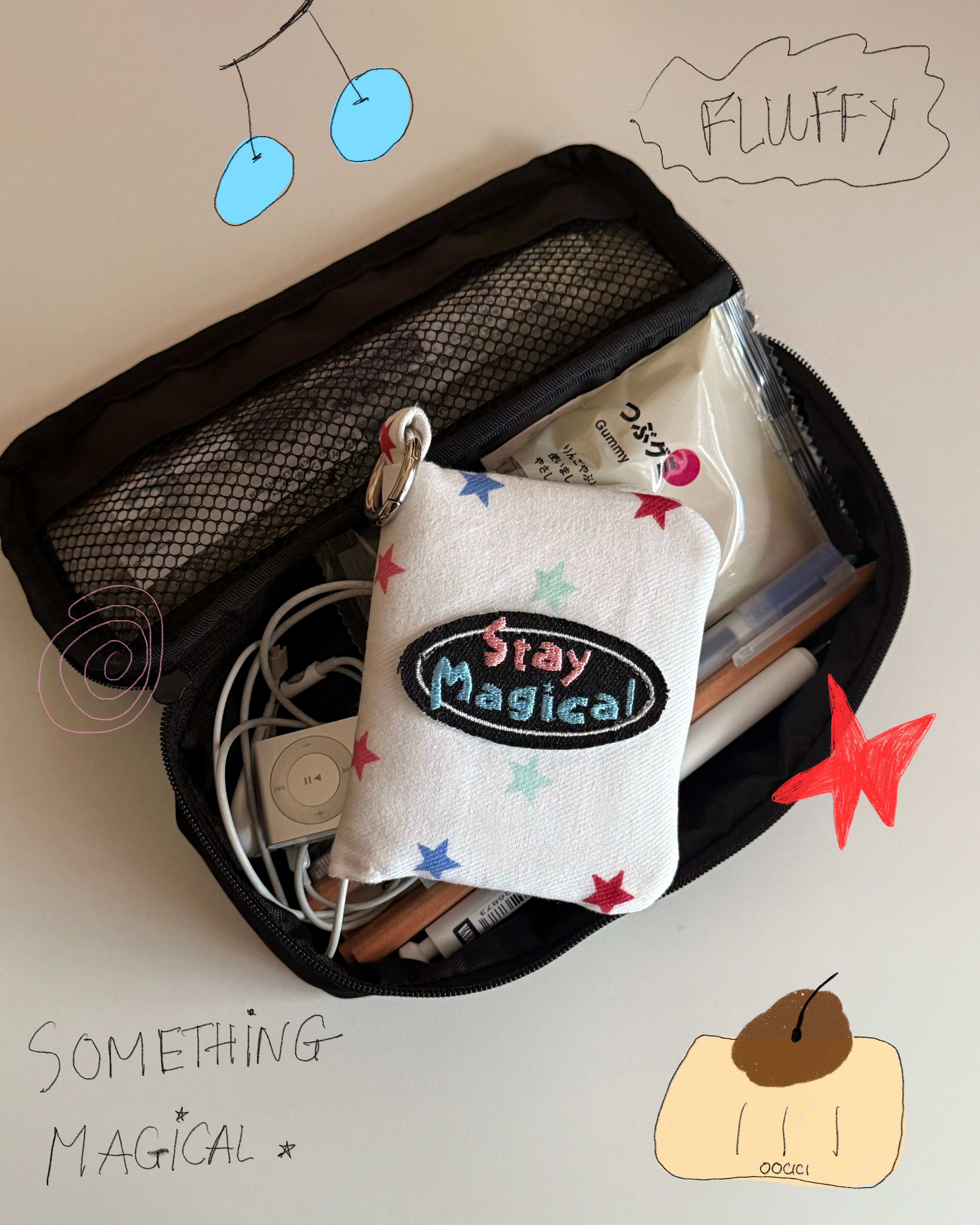 ⋆˚꩜ STAY MAGICAL – Mini Fluffy Card Wallet  