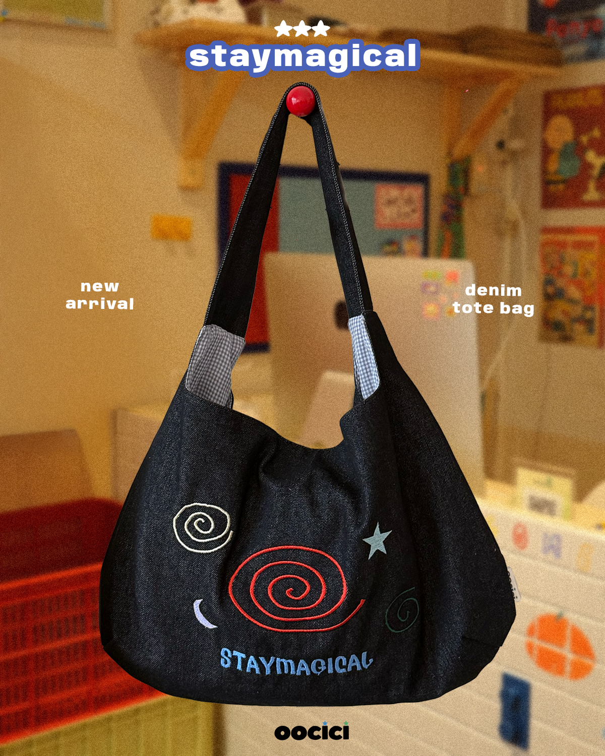"STAYMAGICAL" - DENIM TOTE BAG
