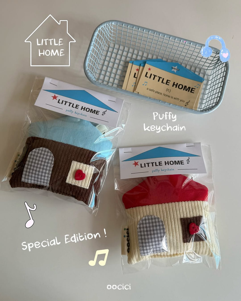 Little Home - Puffy Keychain