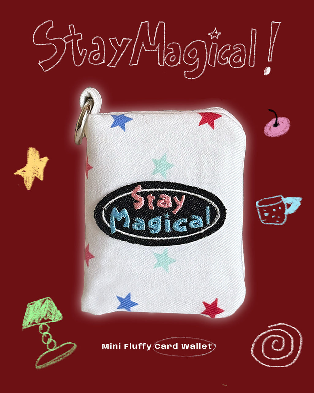 ⋆˚꩜ STAY MAGICAL – Mini Fluffy Card Wallet  