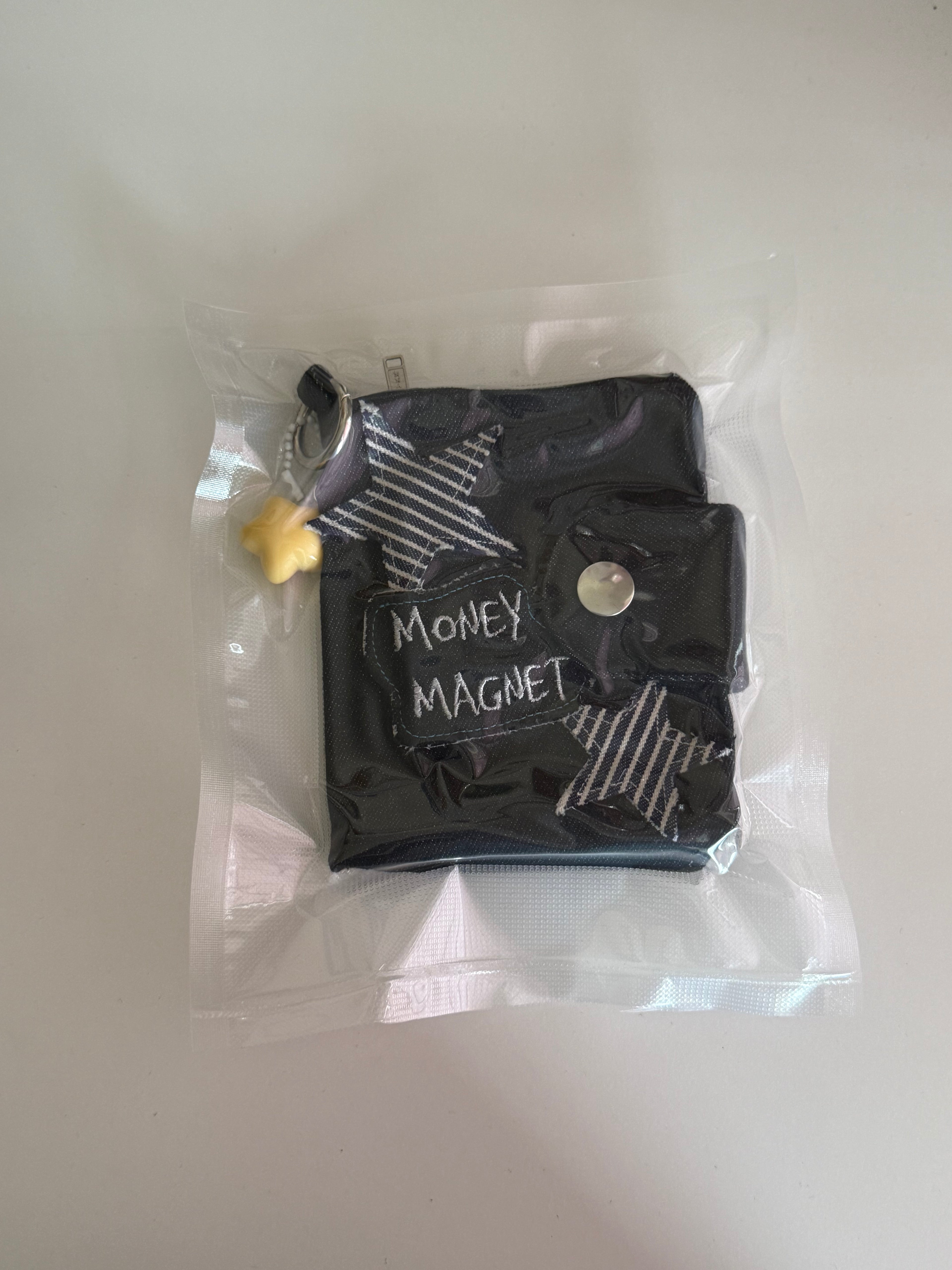"MONEY MAGNET" DENIM WALLET