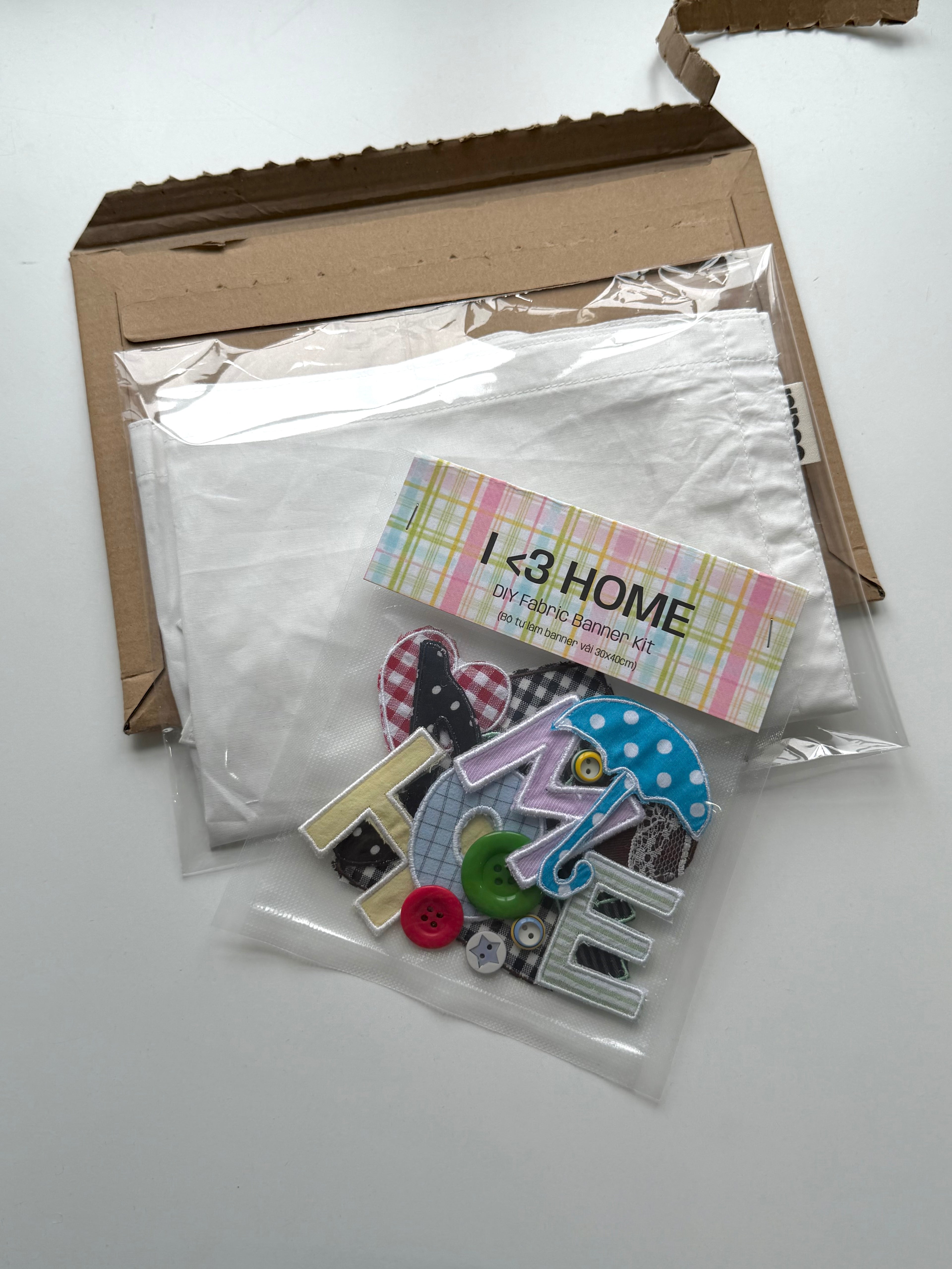 DIY Fabric Banner Kit - Bộ tự làm tranh vải/banner vải