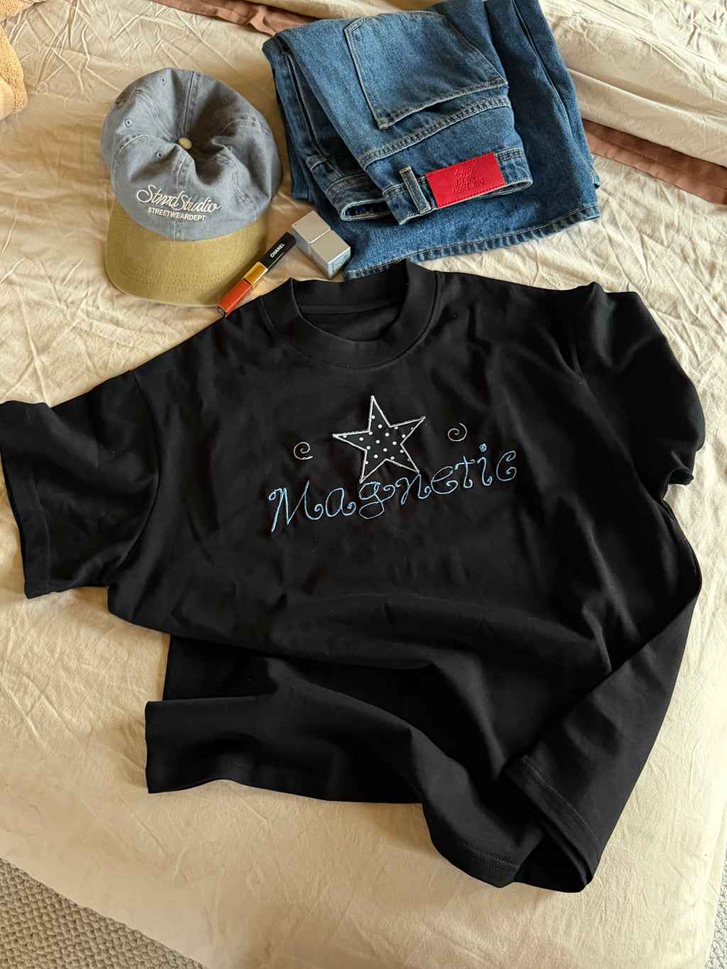 MAGNETIC STAR - EMBROIDERY T-SHIRT -  SS’26 COLLECTION