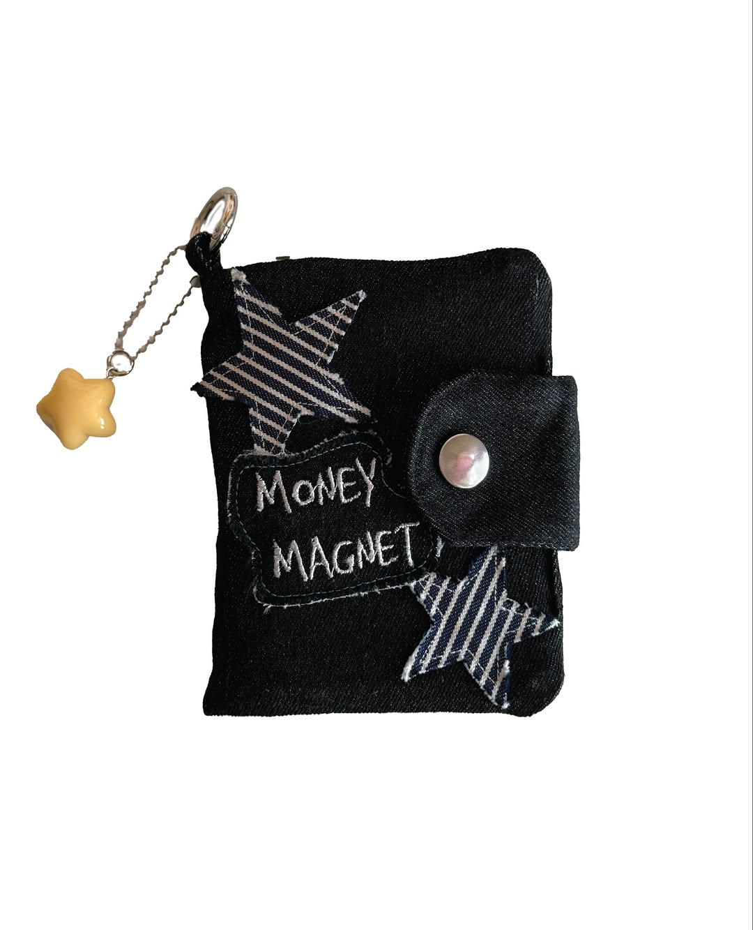 "MONEY MAGNET" DENIM WALLET