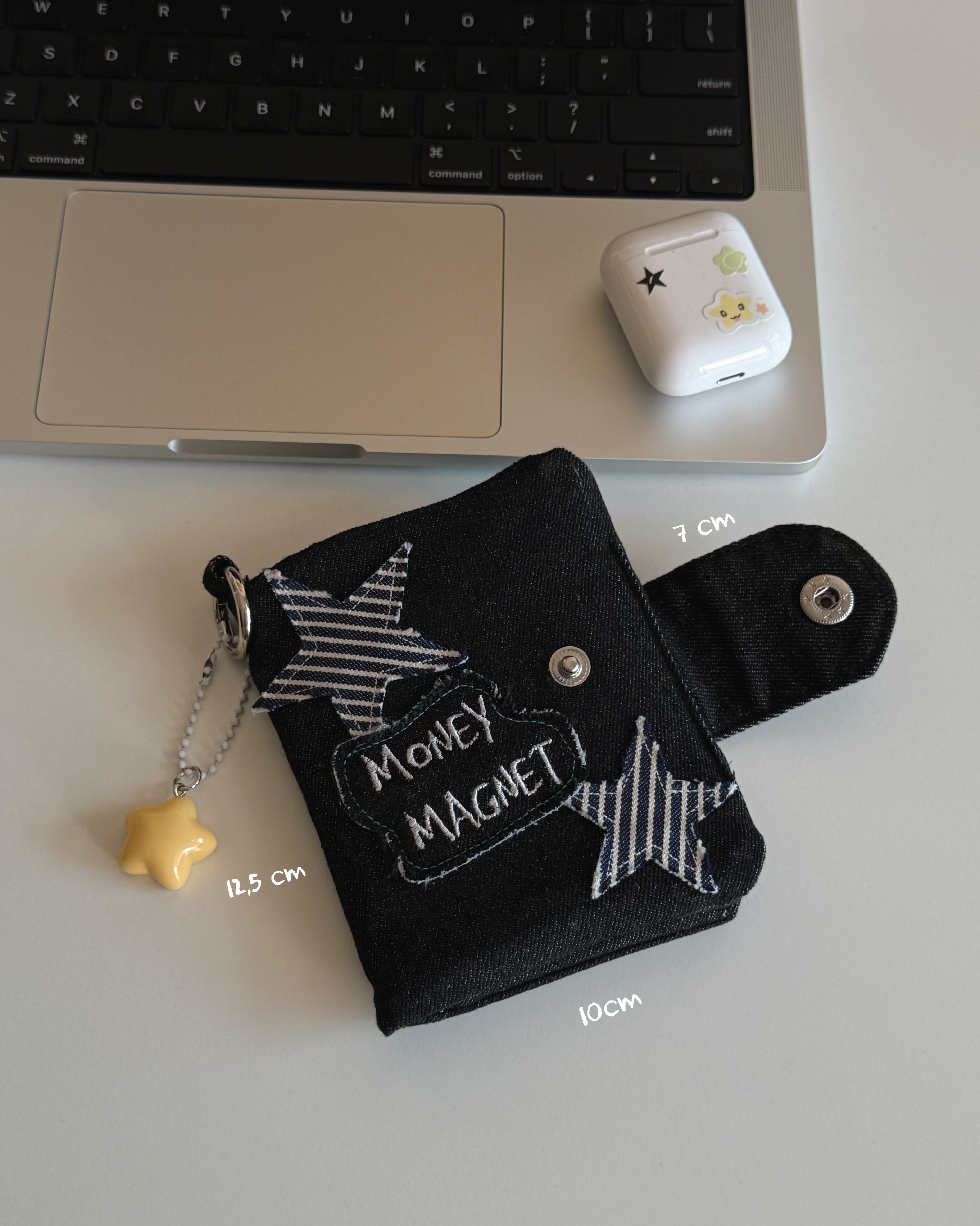 "MONEY MAGNET" DENIM WALLET