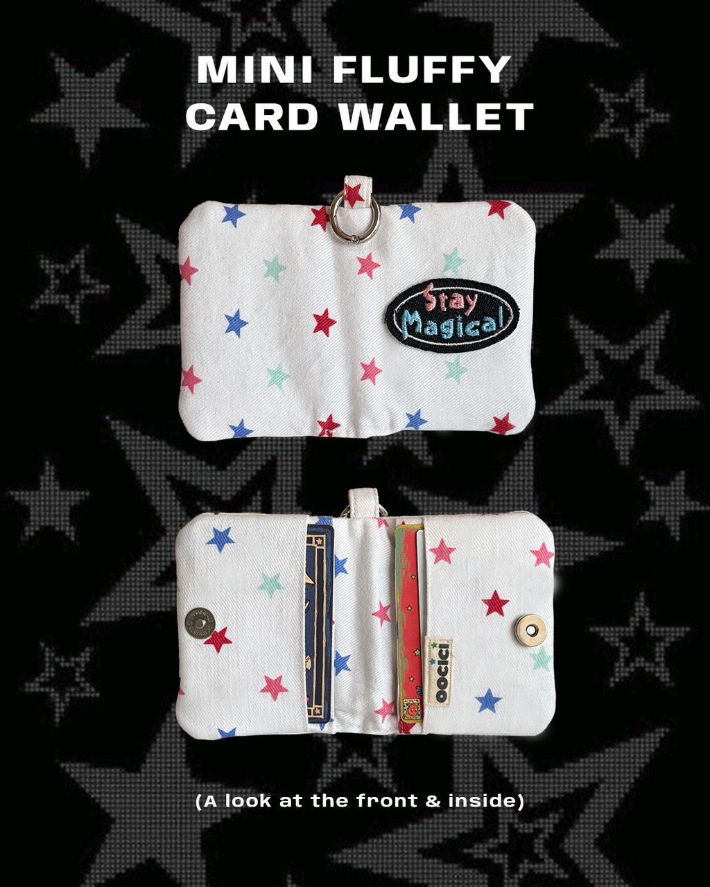 ⋆˚꩜ STAY MAGICAL – Mini Fluffy Card Wallet  