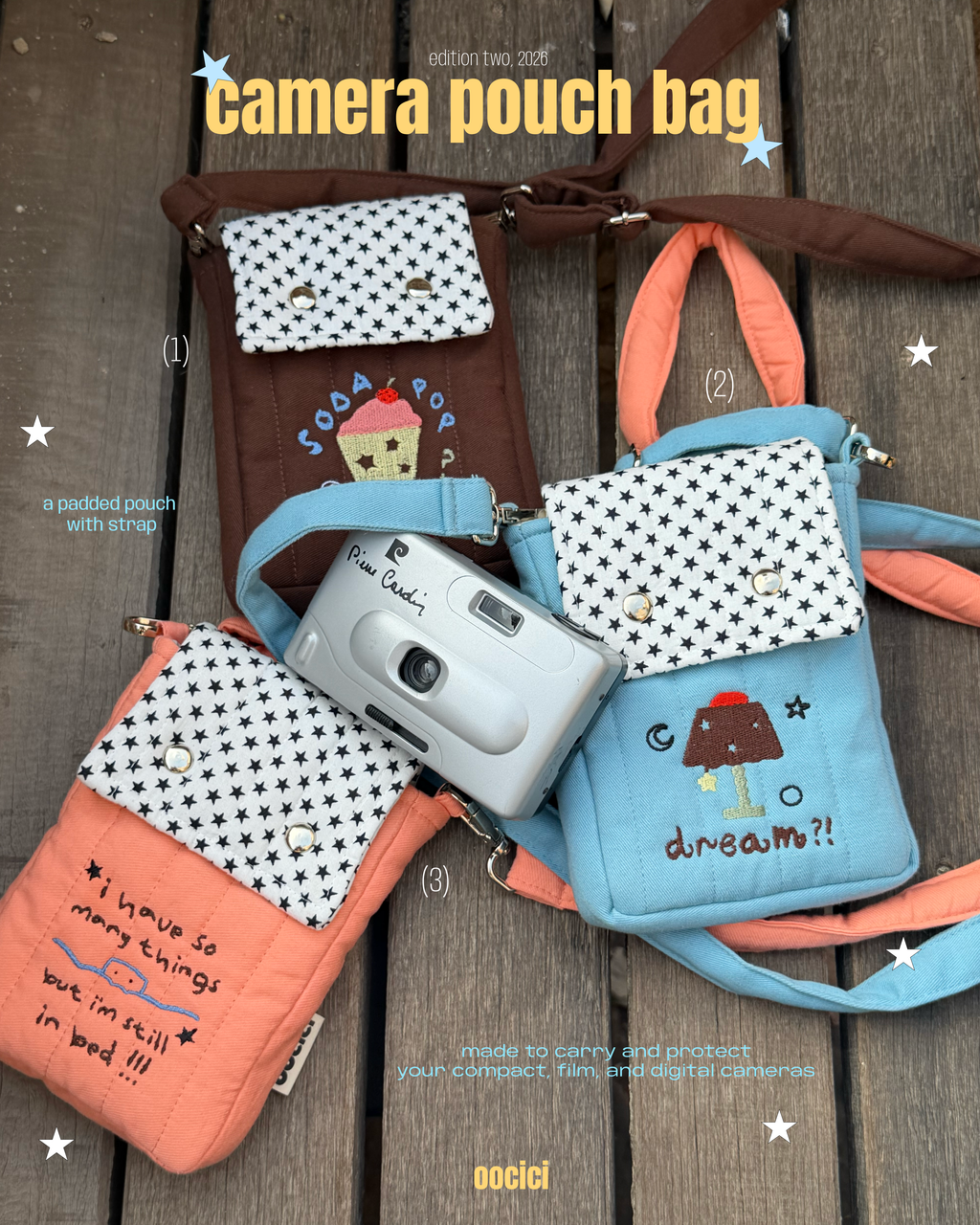 Camera Pouch Bag ver.2  (for compact/film/digital cameras)
